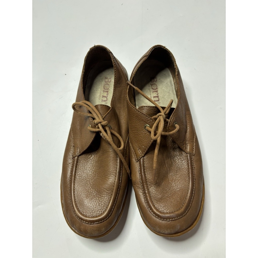 Born Shoes Womens 9M Camel Leather  Handmade Capsule Comfort Normcore Minimalist